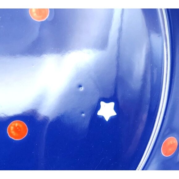 Temp-Tations By Tara Stars & Stripes 9" Pie Plate Dish Red White & Blue Ovenware - Picture 5 of 5